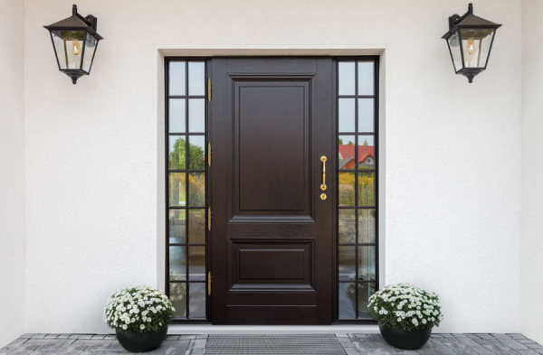 Pintu rumah dengan tampilan minimalis